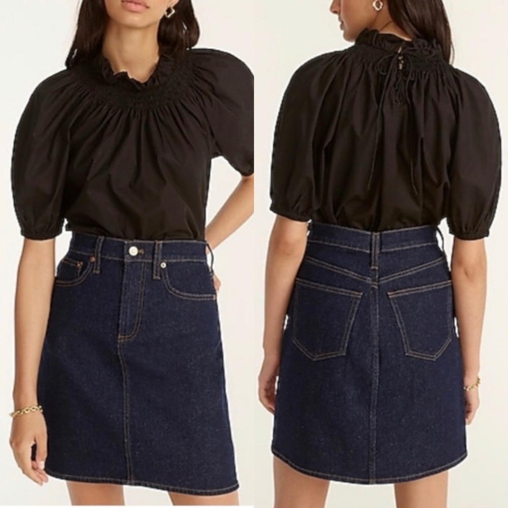 NEW J.Crew Classic Denim Mini Skirt in Indigo Rise